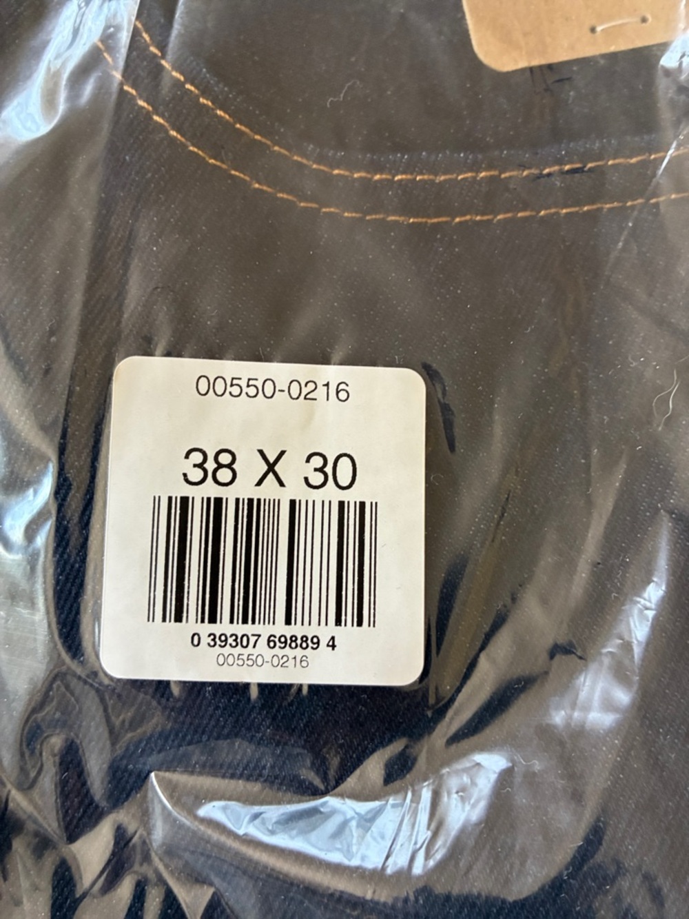 NWT Levi's 550-Men’s Dark Blue Relaxed Fit Jeans with Tan Stitching 38x30 New - Picture 2 of 7